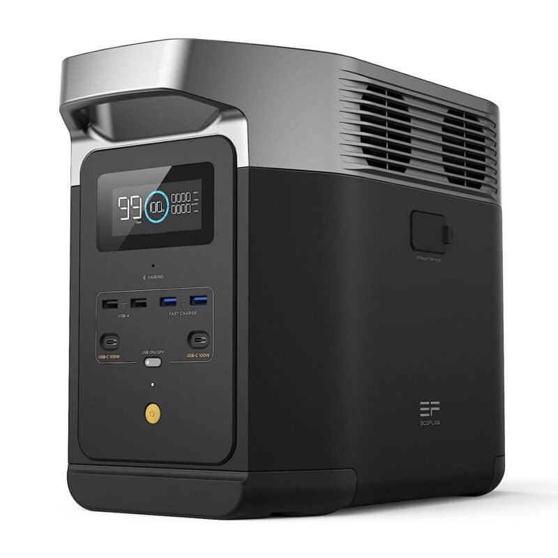 EF ECOFLOW DELTA 2 Portable Power Station – 1 024 Wh LiFePO₄ Solar Generator | 1 800 W AC & 100 W USB-C for Home Backup, Camping & RV - Image 5