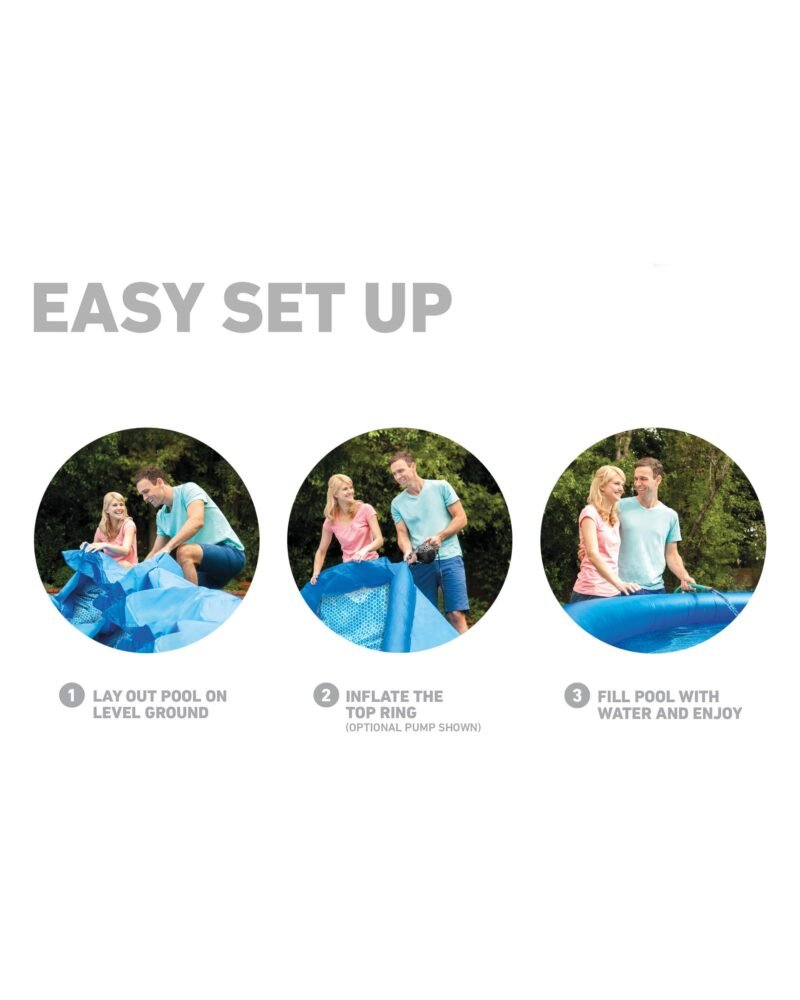 Intex 28167EH Easy Set Inflatable Pool Set – 15ft (4.57m) x 48in (122cm) Round Above Ground Pool with 1,000 GPH Pump, Ladder, Cover & Ground Cloth – 3,736 Gallon (14,141L) Capacity – 3-Ply PVC - Image 25