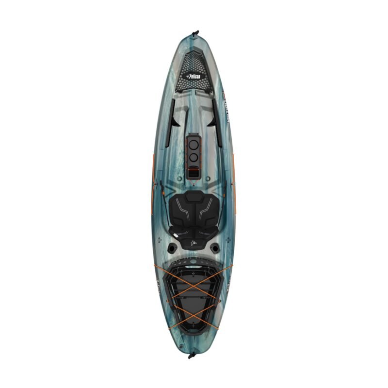Pelican Sentinel 100X 9′6″ Sit-On-Top Fishing Kayak – Lightweight HDPE Angler Kayak with ERGOLounge™ Seating & ExoPak™ Storage (Forest Mist) - Image 2