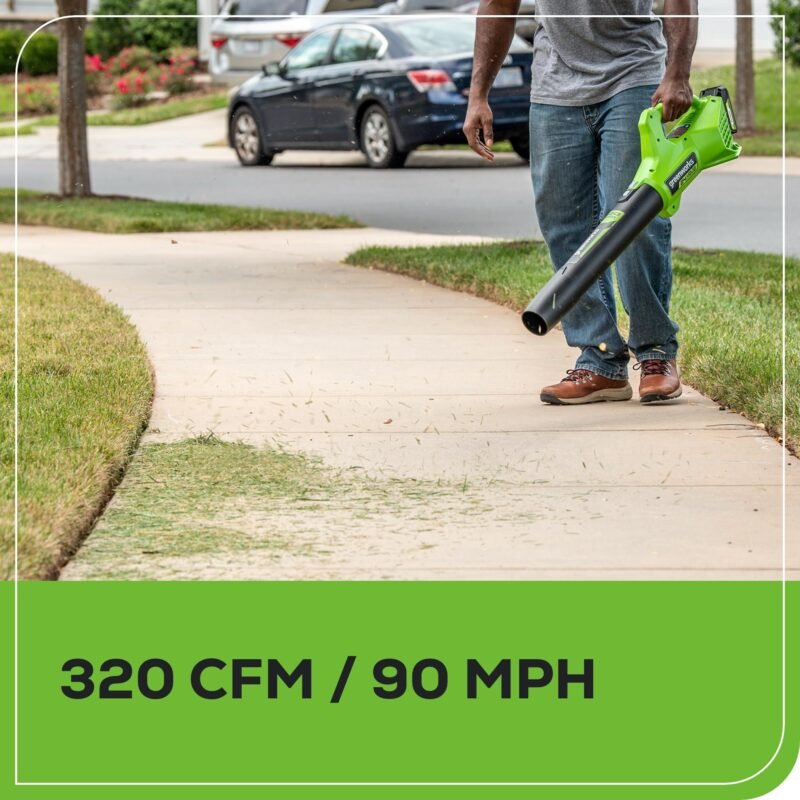 Greenworks 48V Brushless Cordless Push Lawn Mower – 17″ (43 cm) Deck, Dual 4.0 Ah Batteries & Rapid Charger, 45 Min Runtime - Image 63